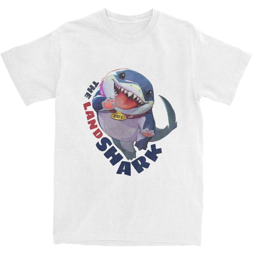 Men Women Jeff The Land Shark T Shirt 100% Cotton Printed T-Shirt Clothing Outfits