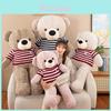 Teddy Bear Plush Toy With Bow Tie Cute Stuffed Animal Gift For Kids Room Decor