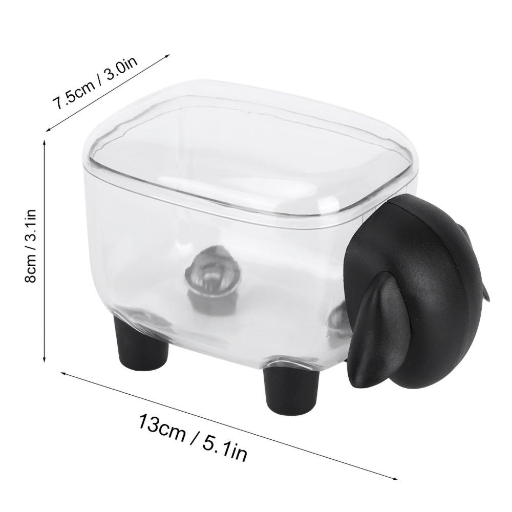 Cartoon Cotton Swab Box Cute Desktop Organizer Holder Container Makeup Cotton Box  Desktop Storage чёрный
