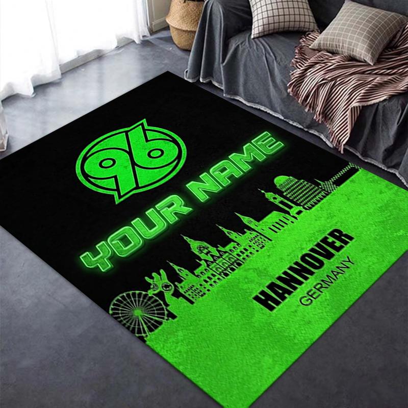 Custom Name Hannover 96 Carpet Rug for Living Room Bedroom Home Sofa Decoration,Kids play Non-slip Floor Mat