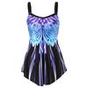 Women Two Piece Swimsuit Tankini Set with Adjustable Straps and Flowing Skirt Bottom for Comfortable Swimming and Beachwear