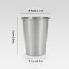 8Pcs Metal Drinking Mugs 350ml+80ml Portable Water Cups 304 Stainless Steel Camping Beer Cups for Outdoor Barbecue