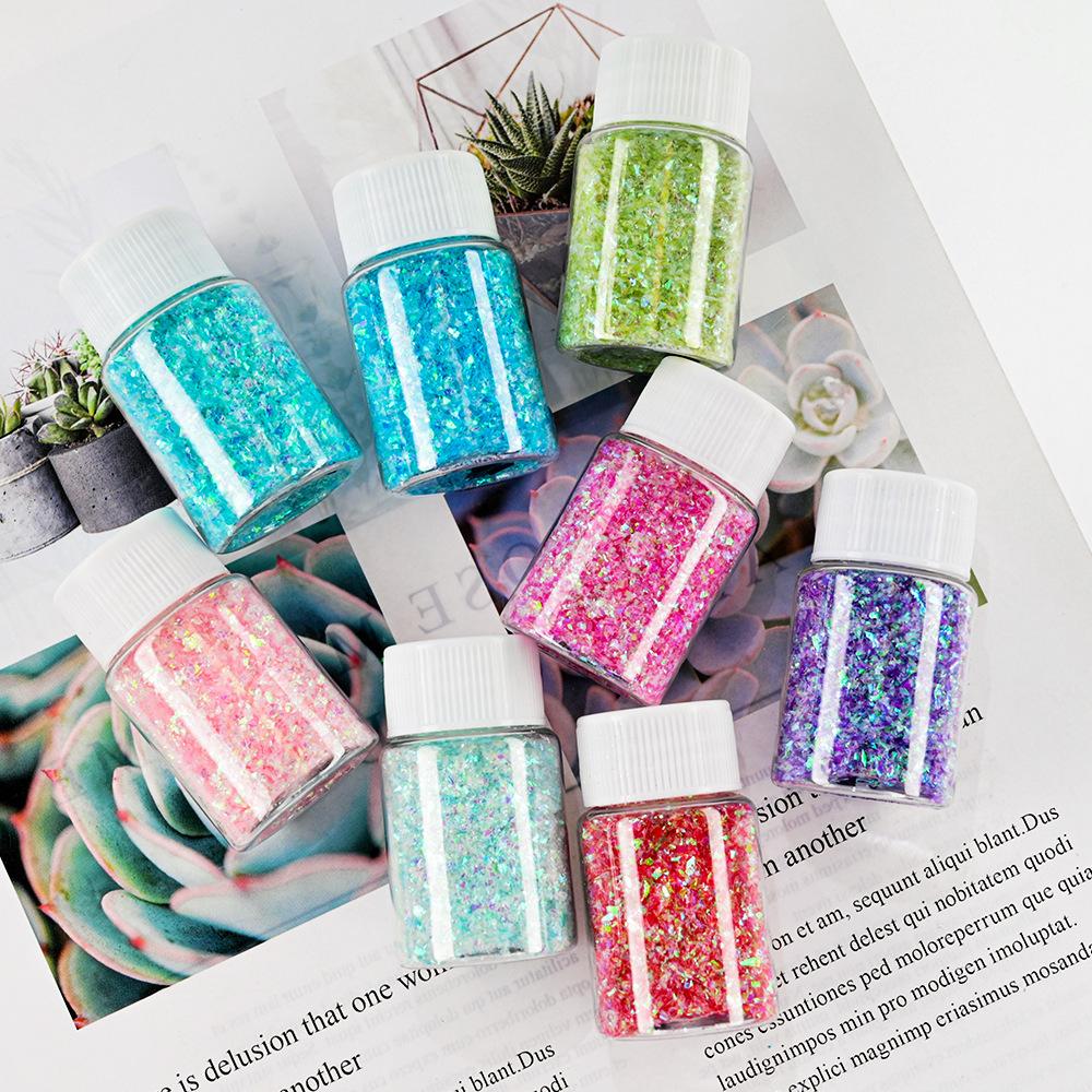 Συμφωνία Ακανόνιστα Πούλιες Μπουκαλάκι 20ml DIY Εποξειδική Άμμος Κινούμενη Μακιγιάζ Ματιών Τέχνη Νυχιών Κοσμήματα Γκλίτερ Πούλιες