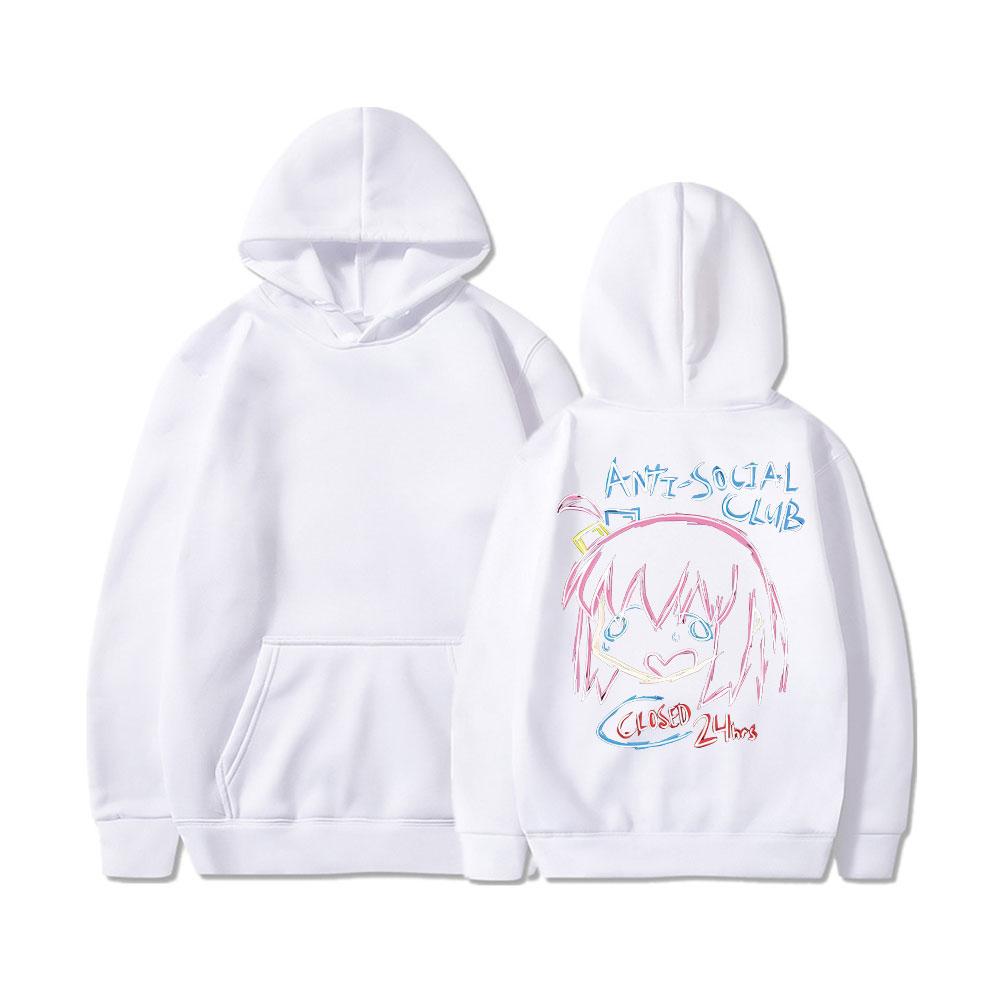 The Rock Printing Gotoh Hitori Hoodies Men Women Casual Personality Long Sleeve Cartoon Hoodies
