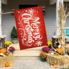 1pc Single-Sided Printed Flag, Suitable for Gardens, Outdoors, Fashionable Flag with Red And White Snowflake And Exquisite Letters, for Courtyards, La