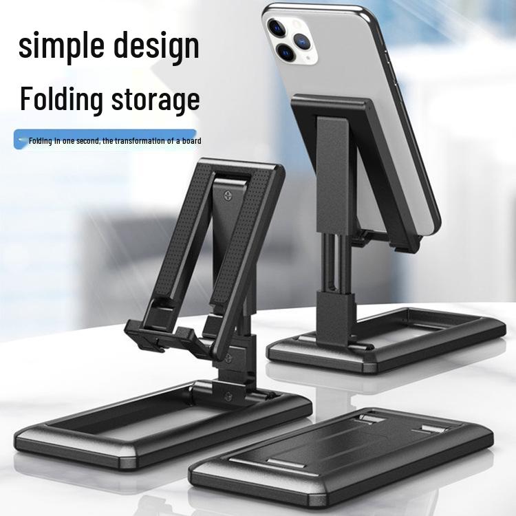 Foldable Desktop Phone & Tablet Holder - Telescopic, Universal for Live Broadcasts & Online Classes