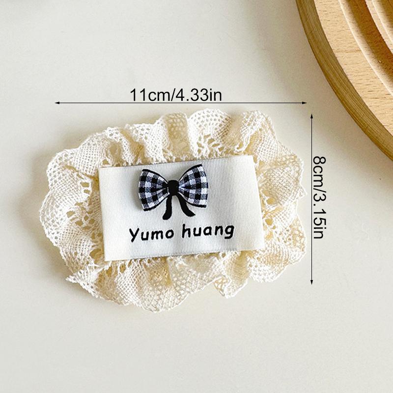 

1 шт./7 шт. Дизайн тканевой этикетки Элегантные аксессуары для одежды Сельский стиль Швейные принадлежности Изысканный кружевной материал Сделай сам 9x8 см 1PC