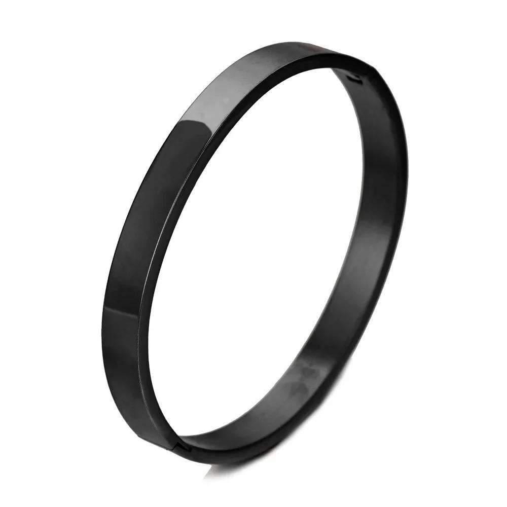 Light Luxury Stainless Steel Jewelry Women's High Quality Bracelet Gold Color Silver Color Black Bangle Bracelet Luxury Jewelry