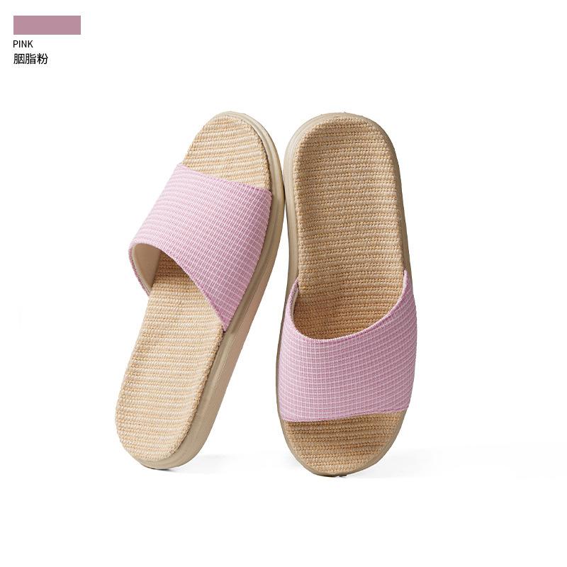 Mode Damen Hausstoff Dicksohl Leinen Hausschuhe