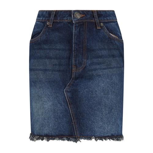 Urban Classics Dame/Damer Denim Tung Mini Skjørt