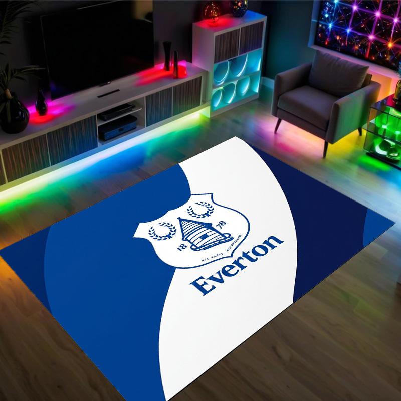 Everton Football Design Crystal Velvet Carpet Cozy Non?Slip Printed Rug For Bedroom Living Room Entrance