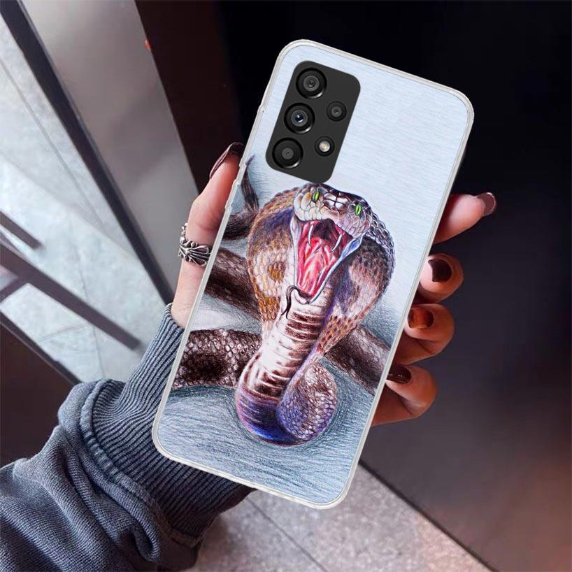 Animal Leather Snake Scales Phone Case For Samsung Galaxy A17 A57 A37 A16 A26 A36 A56 A15 A25 A35 A55 A14 A13 A54 A53 A34 A24 A3