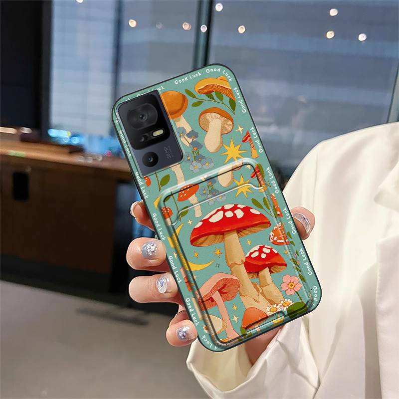 Card Slot Fashion Design Phone Case For TCL 40SE/T610K Full Wrap Back Cover Cartoon TPU Waterproof Soft Case Cover Cute