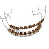 1Pair Colorful Brackets Dental Fake Braces With Hook Temporary Tooth Decoration With Metal Wires Bracket Ligature Tie