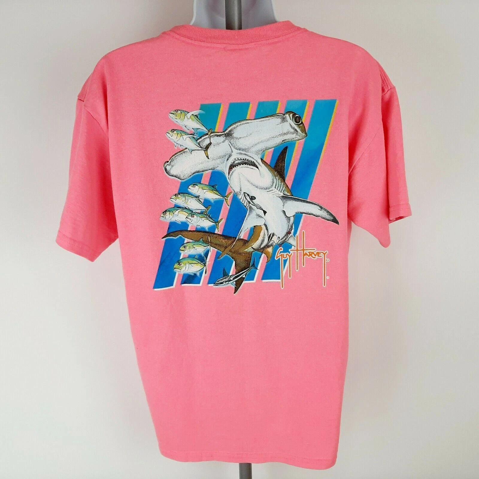Guy Harvey Girls Youth T-shirt Size XL Pink QA20 S
