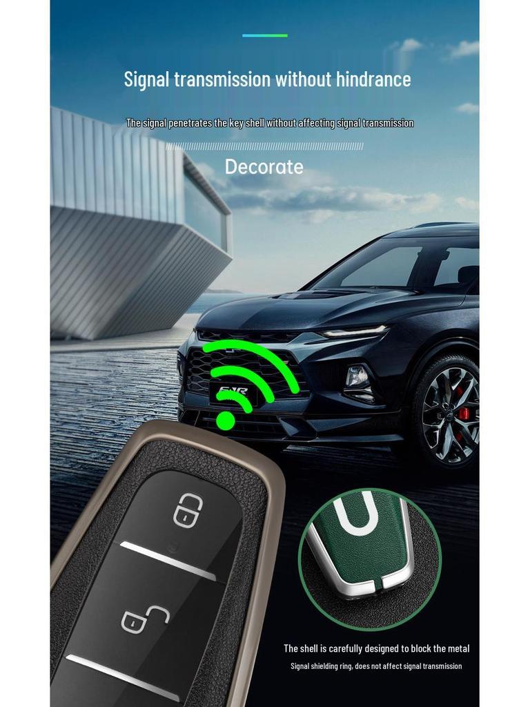 BYD Han Key Case for Qin Pro, Song Max, New Energy, Tang, Song Plus - Metal Shell Car Bag Buckle.
