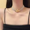 Tooxika Luxury Temperament Belt Buckle Splicing Multi-row Flash Diamond Necklace Sweet Cool Spicy Girl Collarbone Chain Necklace