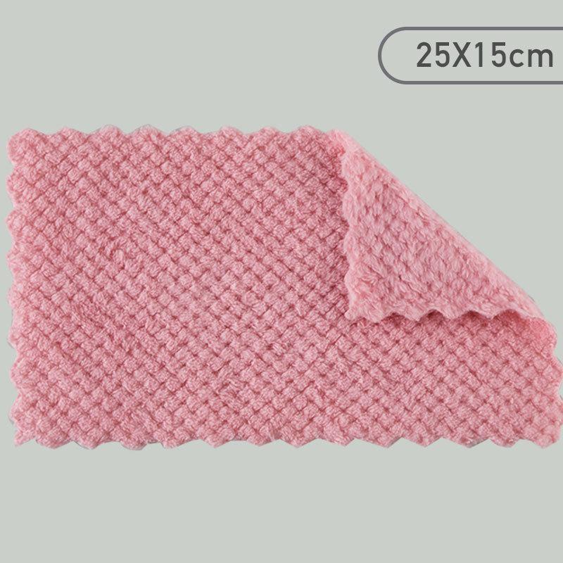 Small Coral Velvet Dishcloths Teak Microfiber Dishcloths Kitchen Towels Cleaning Cloths