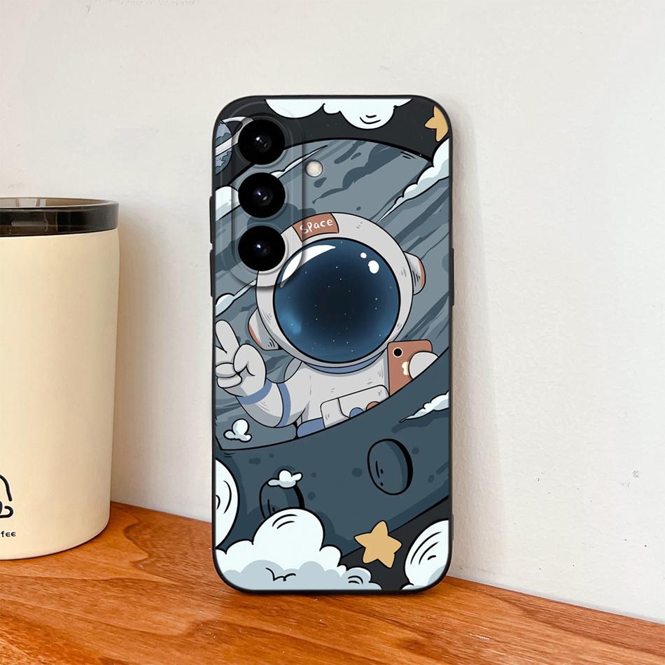 For Samsung S26 Ultra Phone Case For Galaxy S26 Plus Cute Astronaut Liquid Silicone Full Coverage Anti Drop Soft Durable Bumper