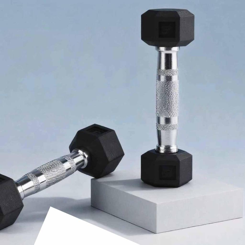 Fitness Dumbbell Hand Weight Training Barbell Octagonal Non-Slip Surface Ergonomic Handle Full Body