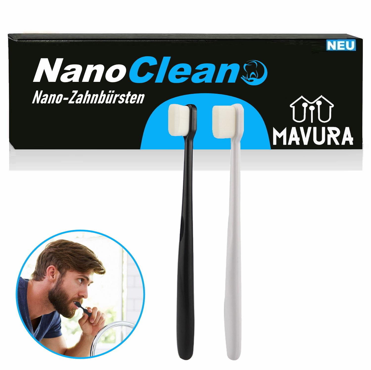 

Зубна щітка NanoClean Nano з 20 000 щетинками, ультратонка м яка [Набір з 2 шт.]