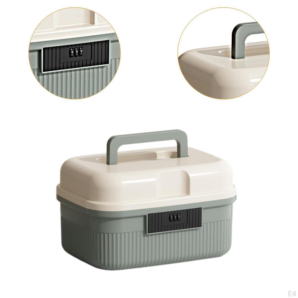 Lockable Storage Box Locking Security Password Organizer for Household Storing Documents