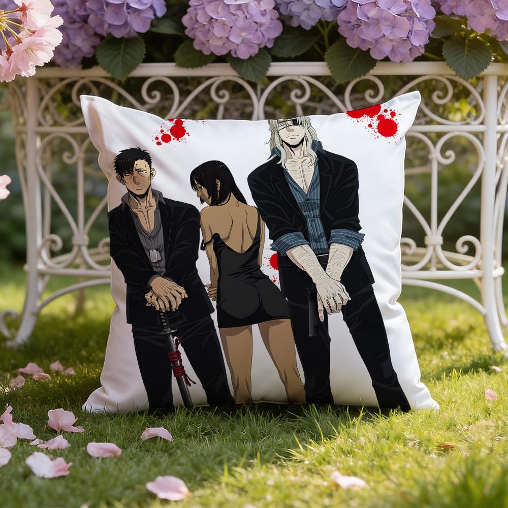 Anime G-GANGSTA Cushion Cover Home & Car Dual-Scene Pillow Cover: Reversible for Premium Comfort