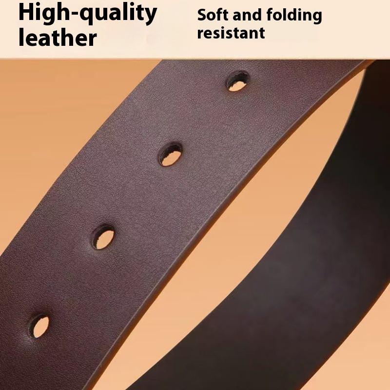 Business Belt Men's Casual Suit Pants Jeans Soft Leather Belt Pin Buckle PU Simple All-match Belt
