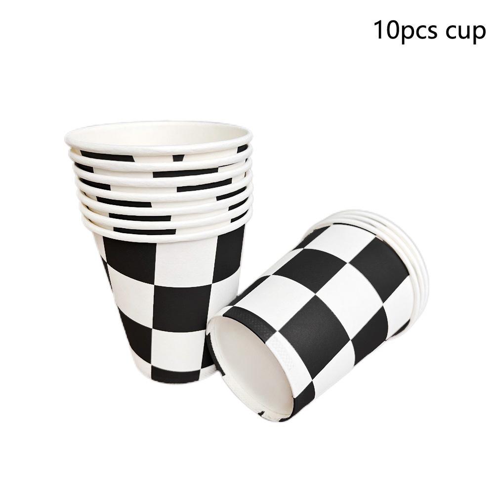 Black & White Checkered Flags Race Car Happy Birthday Banner Tablecloth Kids Boys Racing Car Birthday Party Decorations Supplies