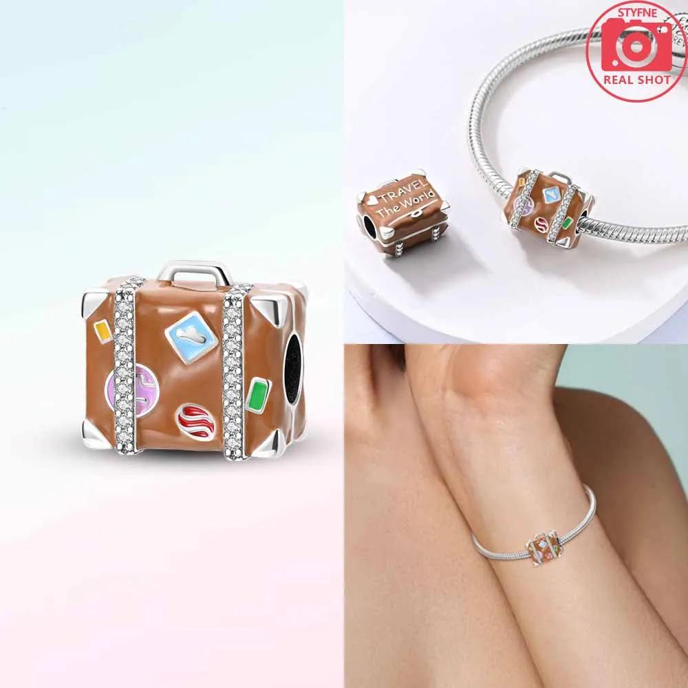 Charm Bead Components Copper Metal Clock Suitcase Car Sewing Machine Pendant Bead Components Bead Components Compatible With Women Authentic Original