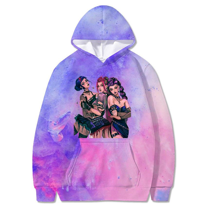 New KPop Peripheral Hooded Sweatshirt Personalized Versatile Pullover Loose Casual Fashionable Women's Hoodies