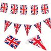 10m (32.8ft) 30 Flags UK British Flag String Flag Pennant Decoration Hanging Flag Pull Flag National Day Garden Decoration