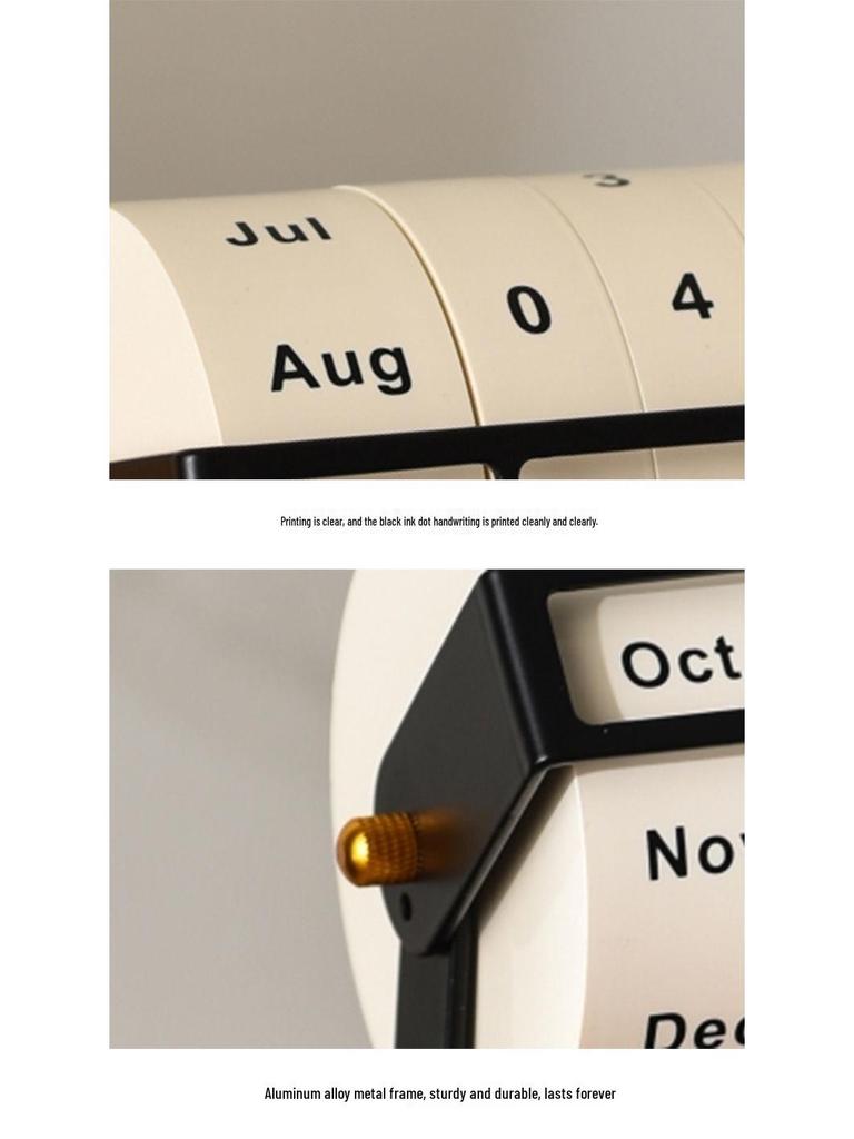 Vintage otočný věčný kalendář Stolní ozdoba