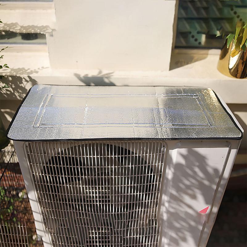 Outdoor Air Conditioner Protective Cover Durable Al Foil Insulation Film Water Resistant Air Conditioner Outer Cover Rain Cover