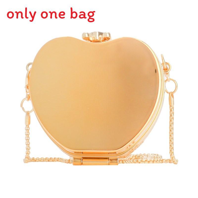 

Acrylic Mini Box Bag For Women With Chain And Sparkle For Daily Casual Use Gold Apple