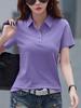 Women's 2025 Summer Short Sleeve Lapel Polo T-shirt - Plus Size, Loose & Slimming