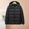 Winter, Men's Cotton Coat, Thick, Hooded Cotton Jacket, Detachable, Hat, Cotton Jacket, Short for Middle-aged and Young People, Cotton Jacket