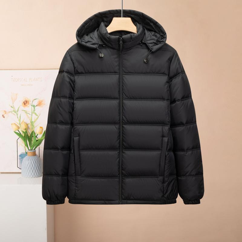 Winter, Men's Cotton Coat, Thick, Hooded Cotton Jacket, Detachable, Hat, Cotton Jacket, Short for Middle-aged and Young People, Cotton Jacket