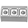 Stainless Steel 3-Compartment Condiment Organizer