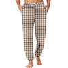 Men's Plaid Print Jogger Pants with Drawstring and Pockets - Casual Loungewear for Home and Everyday Wear