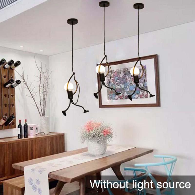 Modern Charming Hanging Chandelier Creative Iron People Lamp Elegant Hanger
