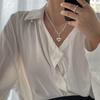Korean Inspired Sweetheart Double Layer Necklace - Retro Peach Heart Clavicle and Creative Sweater Chain for Women