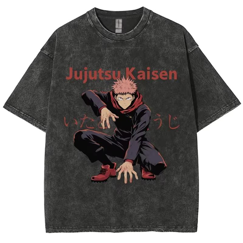 Gojo Satoru Mens Anime Jujutsu Kaisen Summer Harajuku TShirt  Cotton Fitness Vintage Street Women Casual Short Sleeve