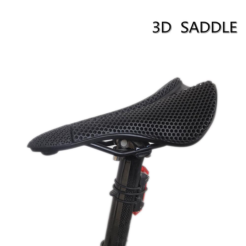 3D Printing Carbon Fiber Bicycle Saddle Ultralight Hollow Seat Comfortable Breathable Honeycomb Cushion for Mountain Road Bikes