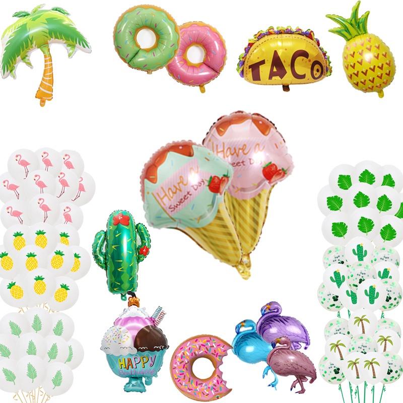 Hawaiian Pineapple Flamingo Aluminum Foil Balloon For Wedding Party Decorations