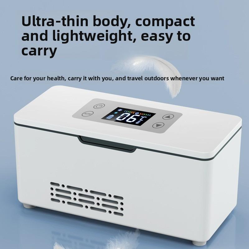 Insulin Cooler Box, Rechargeable Medicine Fridge, Portable Insulin Refrigerator, Car Home Dual Use Cooler Drug Storage Case