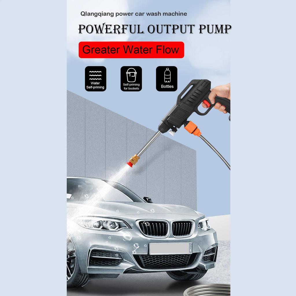 Portable Pressure Washer Cordless Vehicle Power Cleaner Rechargeable Handheld Pressure Washer With 16.4 Ft Hose For Car Home