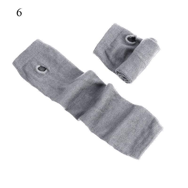 Striped Elbow Gloves Women Emo Gloves Winter Warm Long Sleeves Gloves Women Fingerless Stripe Hip-Hop Knitted Elbow Mittens