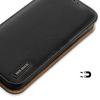 Dux Ducis Hivo Genuine Leather Flip Wallet Case with Card Slots for iPhone 14 Plus - Black