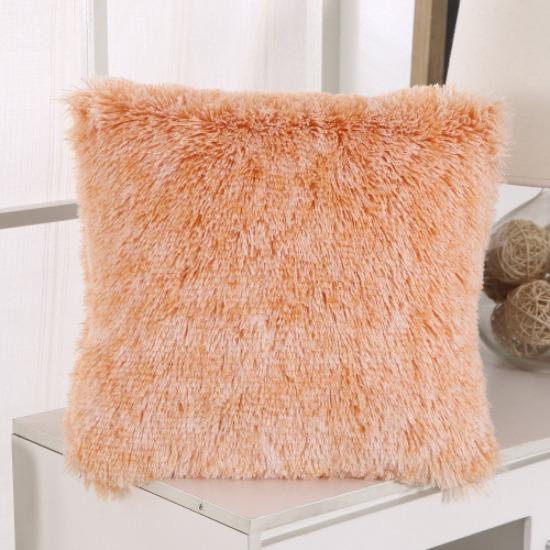 Plush Solid Color Cushion Chair Solid Color Sofa Pillow Cover